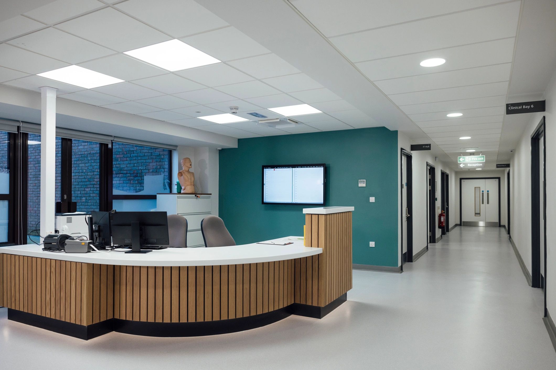 Modern clinic reception area